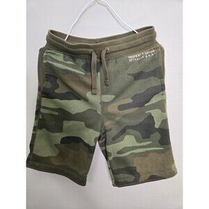Gap Boys Camouflage Athletic Shorts Green Drawstring Pockets Size Regular